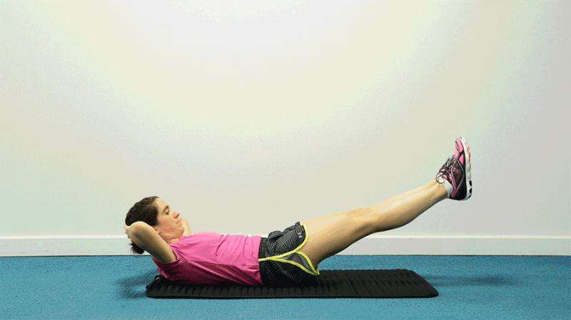 仰臥平躺的腹肌鍛煉 仰臥平躺的腹肌鍛煉